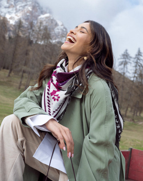 Foulards Tiger In The Palmeraie Figue