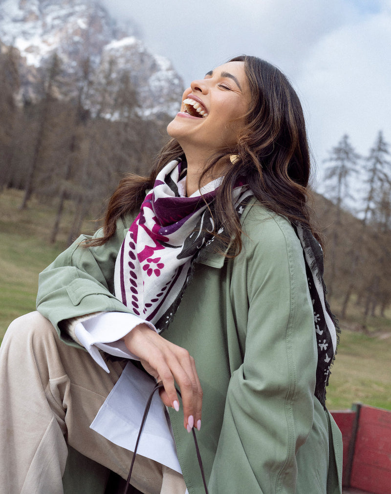 Foulards Tiger In The Palmeraie Figue