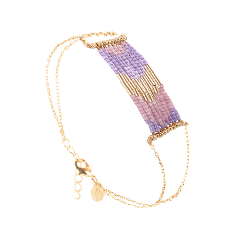 Bracelet Folk Doré Multicolore