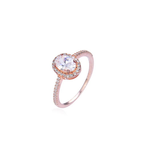 Bague Ovale Infini Rond - Rose