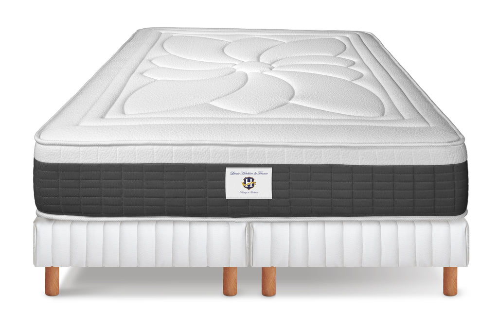 Fontainebleau - Mattress + Box Spring Set - White/Grey