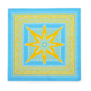 Foulard Siargao - Bleu & Jaune - 100% Coton