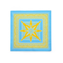 Foulard Siargao - Bleu & Jaune - 100% Coton