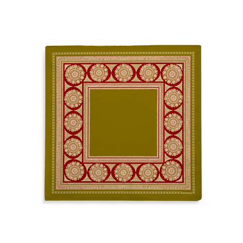 Sidemen Scarf - Olive & Burgundy - 100% Cotton