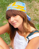 Foulard Siargao - Bleu & Jaune - 100% Coton
