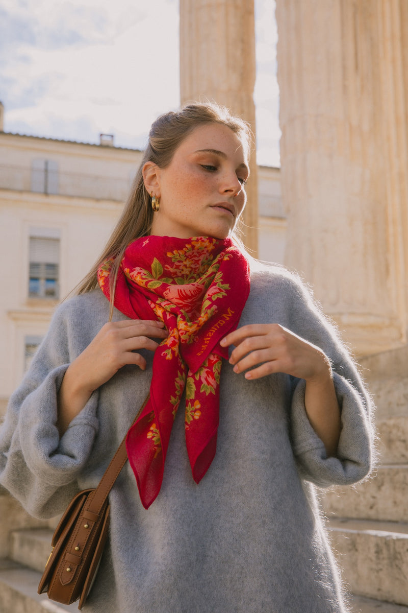 Foulard Elena - Grenat