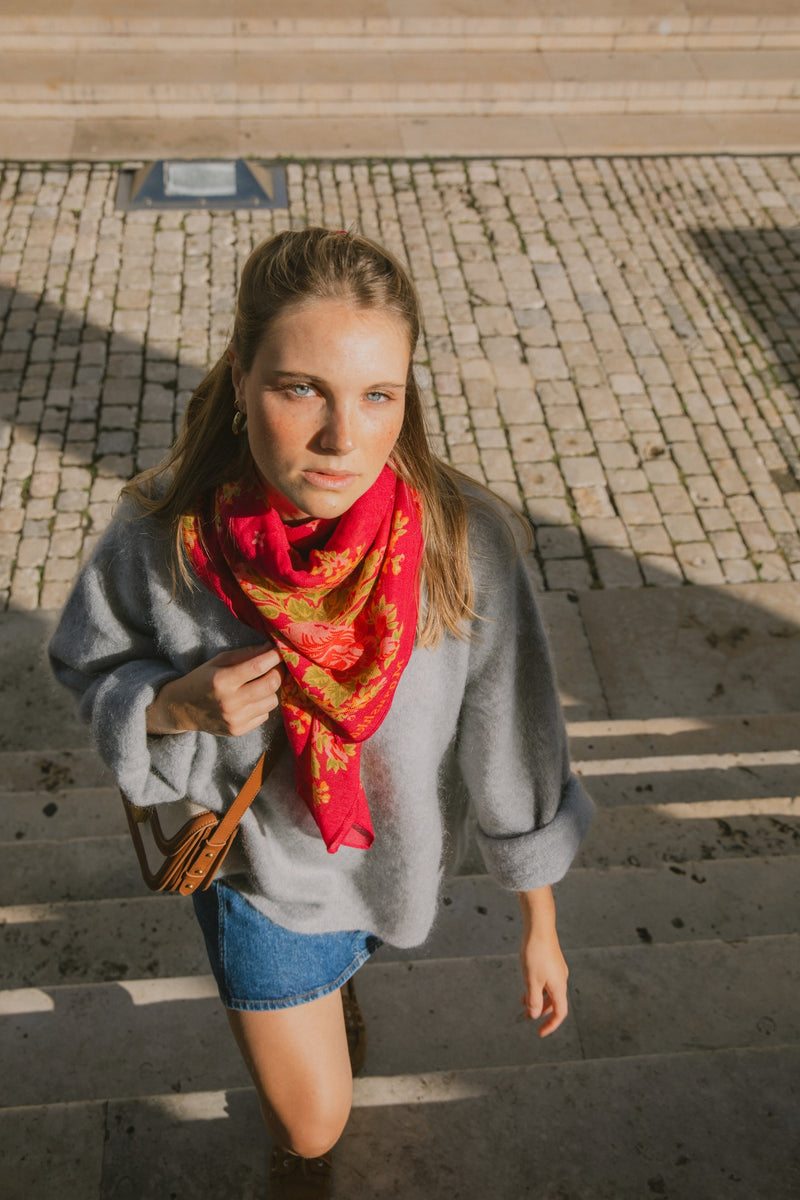 Foulard Elena - Grenat