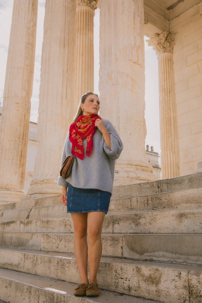 Foulard Elena - Grenat