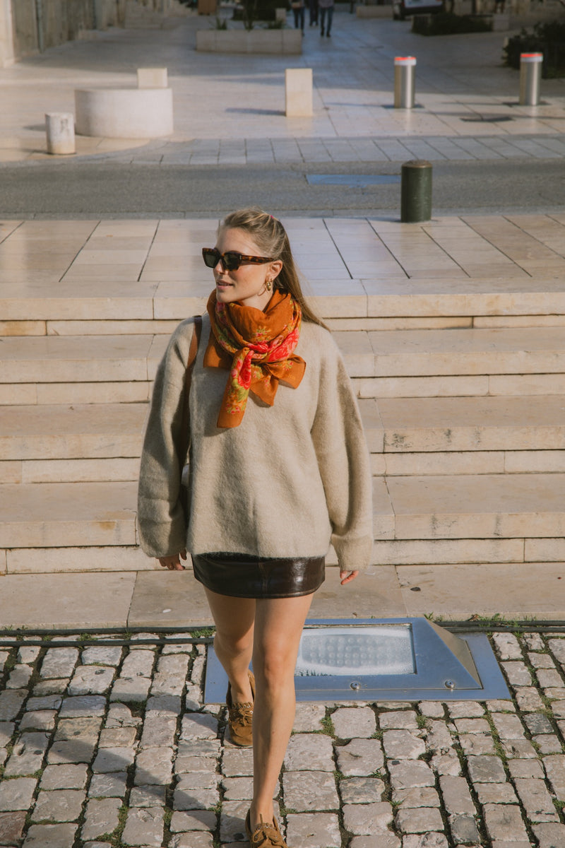 Foulard Elena - Noisette