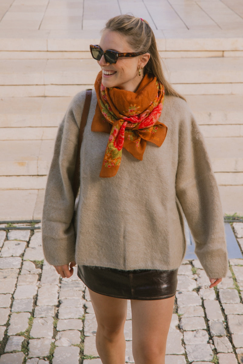 Foulard Elena - Noisette