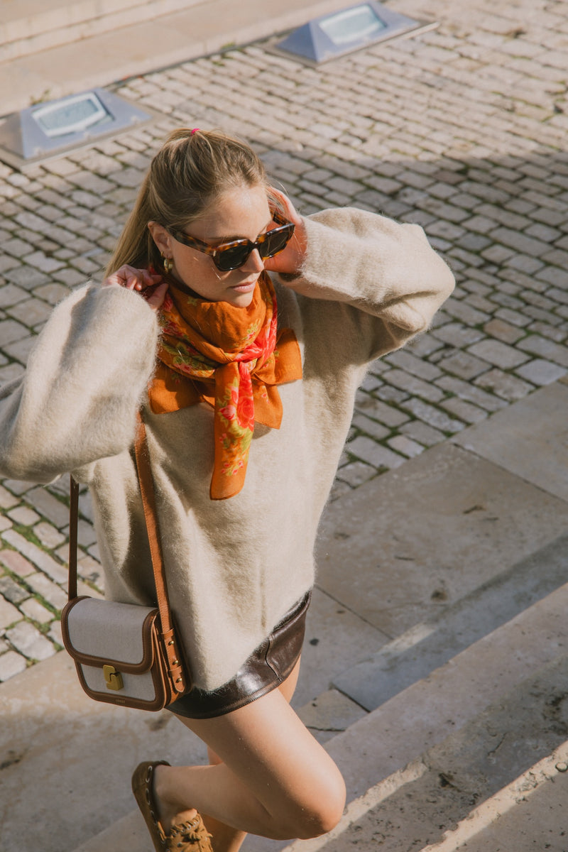 Foulard Elena - Noisette