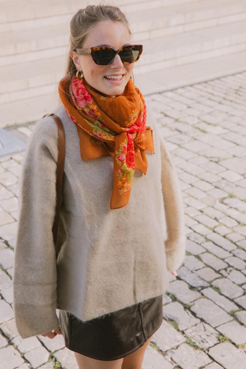 Foulard Elena - Noisette