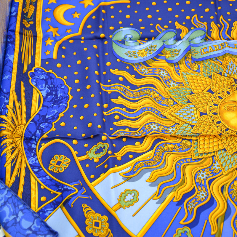 Hermès scarf “Carpe Diem” Joachim Metz 1994