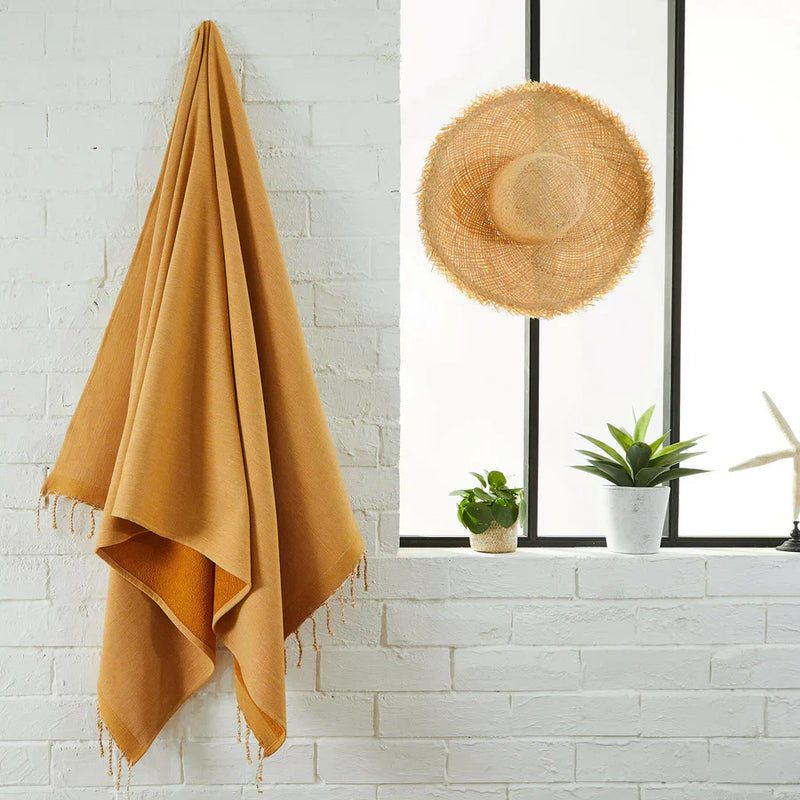 Fouta Eponge Unie Mustard Yellow - 100 x 200 cm | Towel