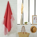 Fouta Nid d'Abeille Rouge - 100 x 200 cm | Beach Towel