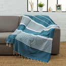 Fouta XXL Arthur Duck Blue - 200 x 300 cm | Large Beach Towel | Sofa Throw