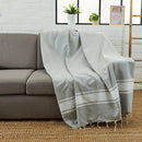 Fouta XXL Classique Gris calcé - 200 x 300 cm | Large Beach Towel | Sofa Throw