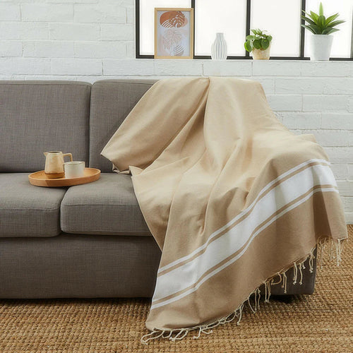 Fouta XXL Classique Sahara - 200 x 300 cm | Large Beach Towel | Sofa Throw