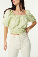 Fouzia Top - Vichy Anis