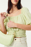 Fouzia Top - Vichy Anis