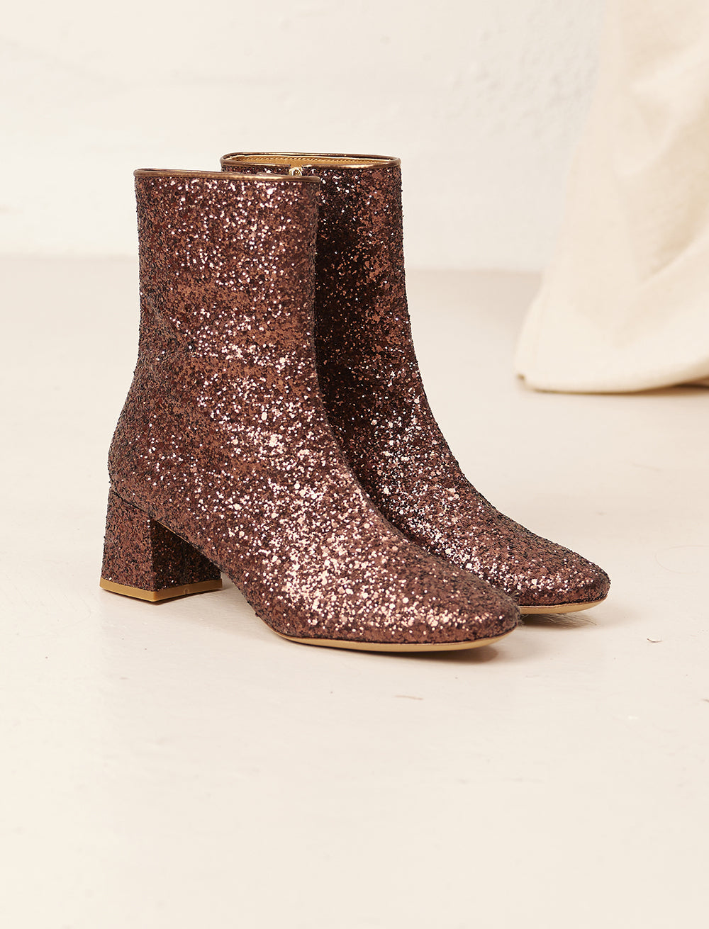Albane Heeled Ankle Boots - Bronze - Women