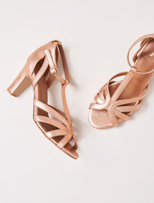 Sandales À Talon Carmen - Pêche - Femme