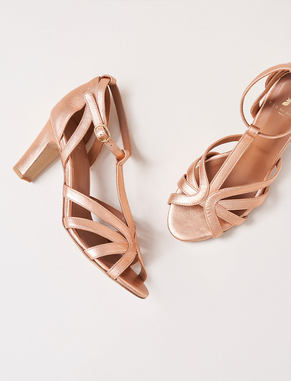 Carmen Heeled Sandals - Peach - Women's