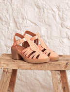 Céleste Heeled Sandals - Peach Patent - Women