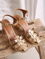 Célia Heeled Sandals - Gold - Women