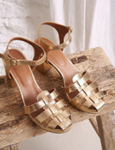 Sandales À Talon Célia - Doré - Femme