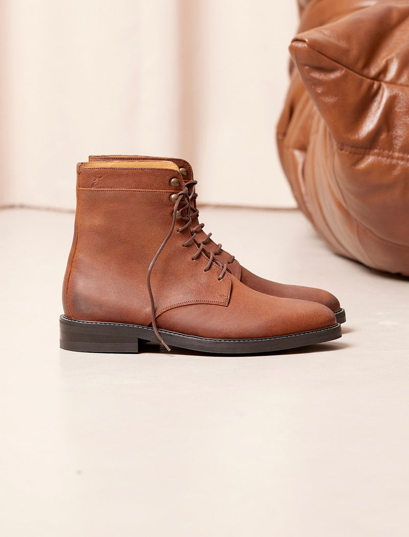 Bottines Combat Boots City - Ecorce - Homme