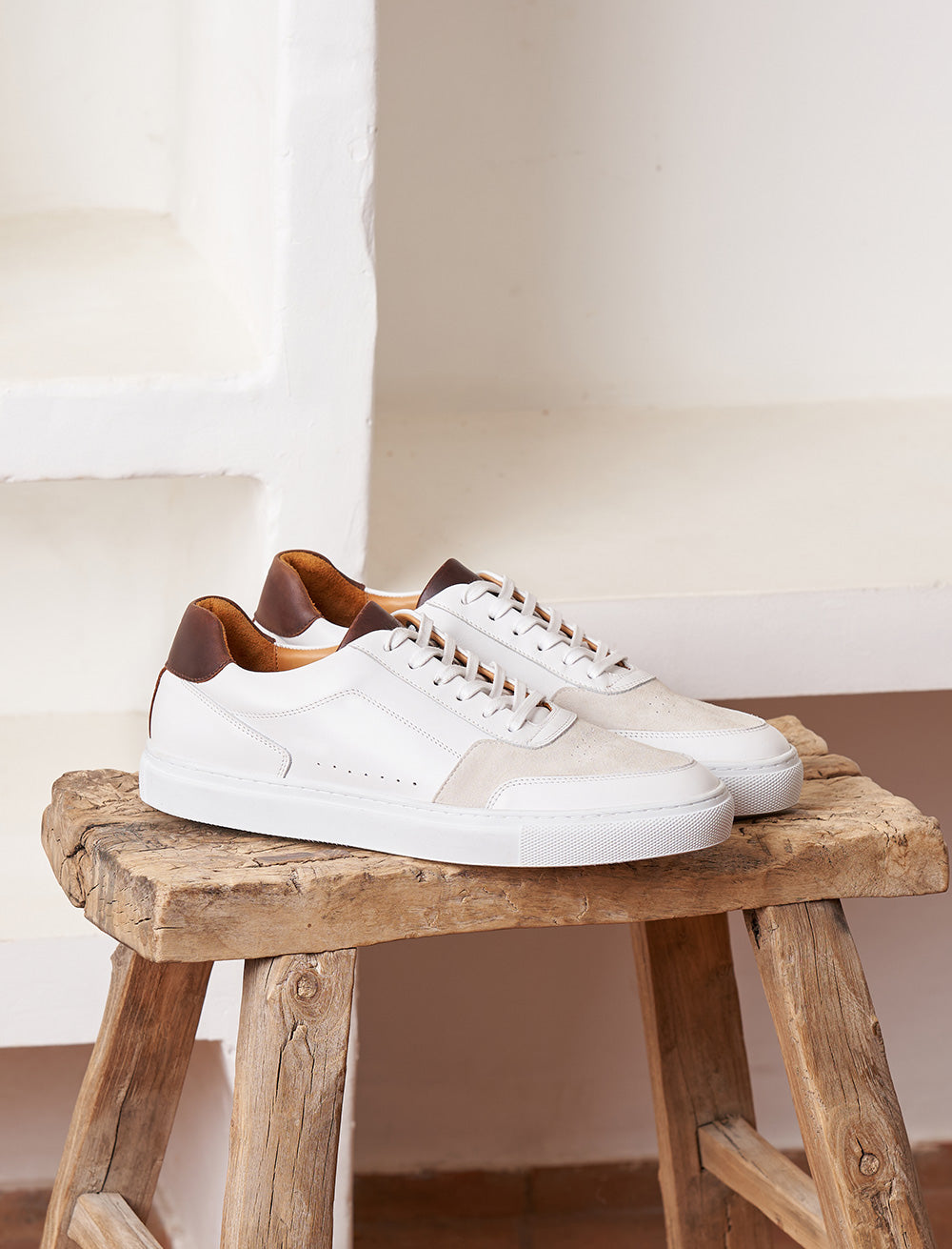 Zapatillas con Cordones Frisco V3 - Blanco y Burdeos - Hombre