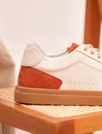 Sneakers À Lacets Frisco - Crème, Grège Clair & Rouille - Homme