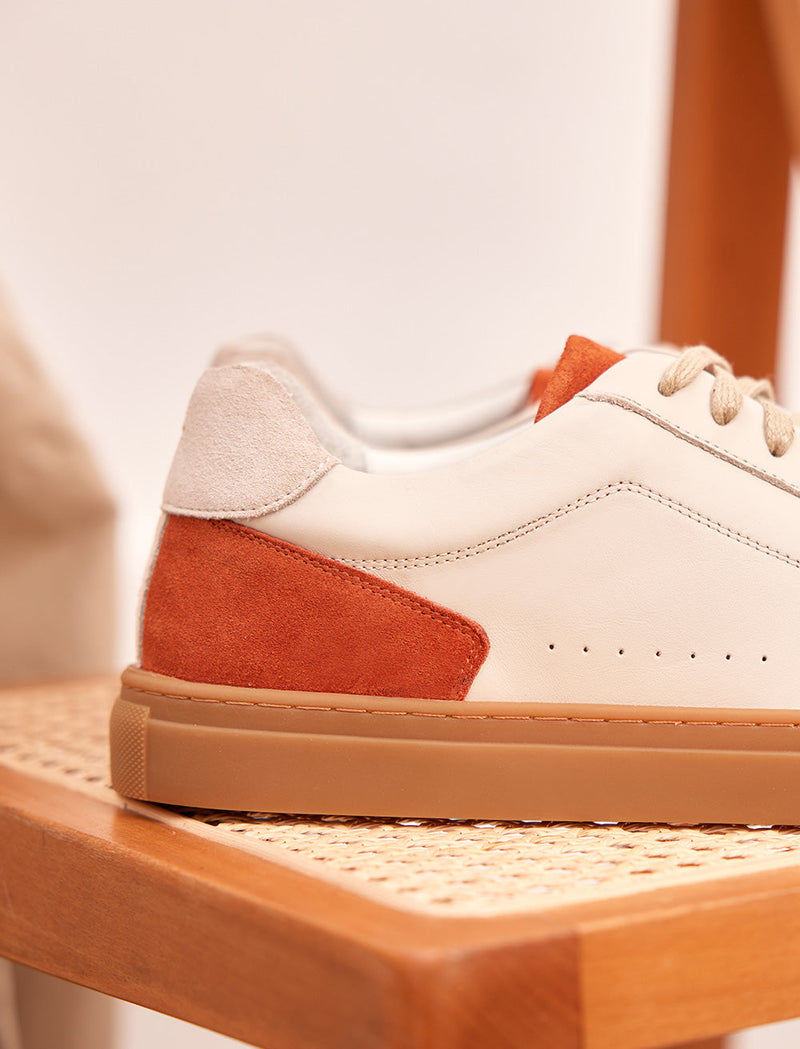 Zapatillas deportivas con cordones Frisco - Crema, gris claro y óxido - Hombres