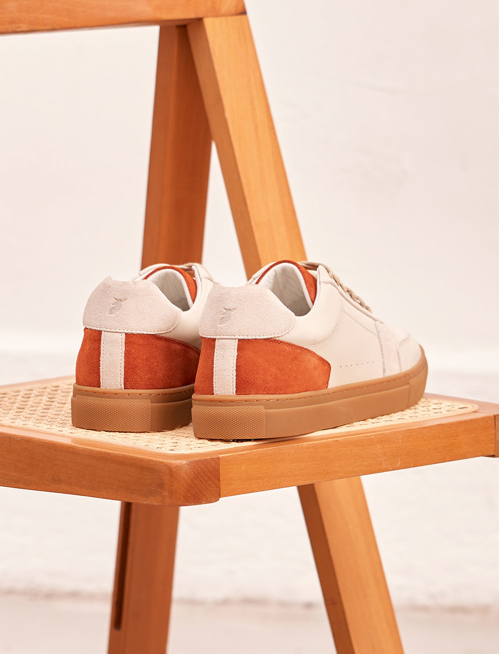 Sneakers À Lacets Frisco - Crème, Grège Clair & Rouille - Homme