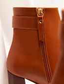Botines tacón Giada - Coñac - Mujer