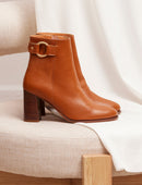 Botines tacón Giada - Coñac - Mujer