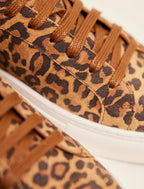 Olivia Lace-Up Sneakers - Leopard - Women