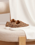 Olivia Lace-Up Sneakers - Leopard - Women