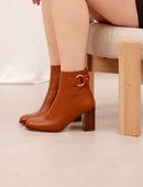 Botines tacón Giada - Coñac - Mujer