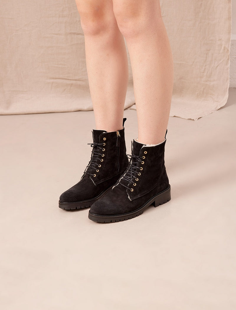 Bottines Juliette - Noir Fourrée - Femme