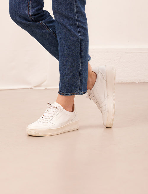 Sneakers À Lacets Vasco - Blanc Optique - Femme