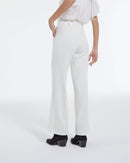 Pantalón recto de crepé crudo - Mujer