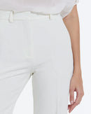 Pantalón recto de crepé crudo - Mujer