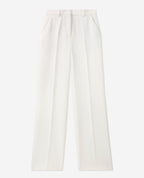 The Kooples - Pantalon Droit Écru En Crepe - Femme