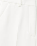 Pantalón recto de crepé crudo - Mujer