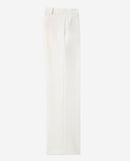 Pantalón recto de crepé crudo - Mujer