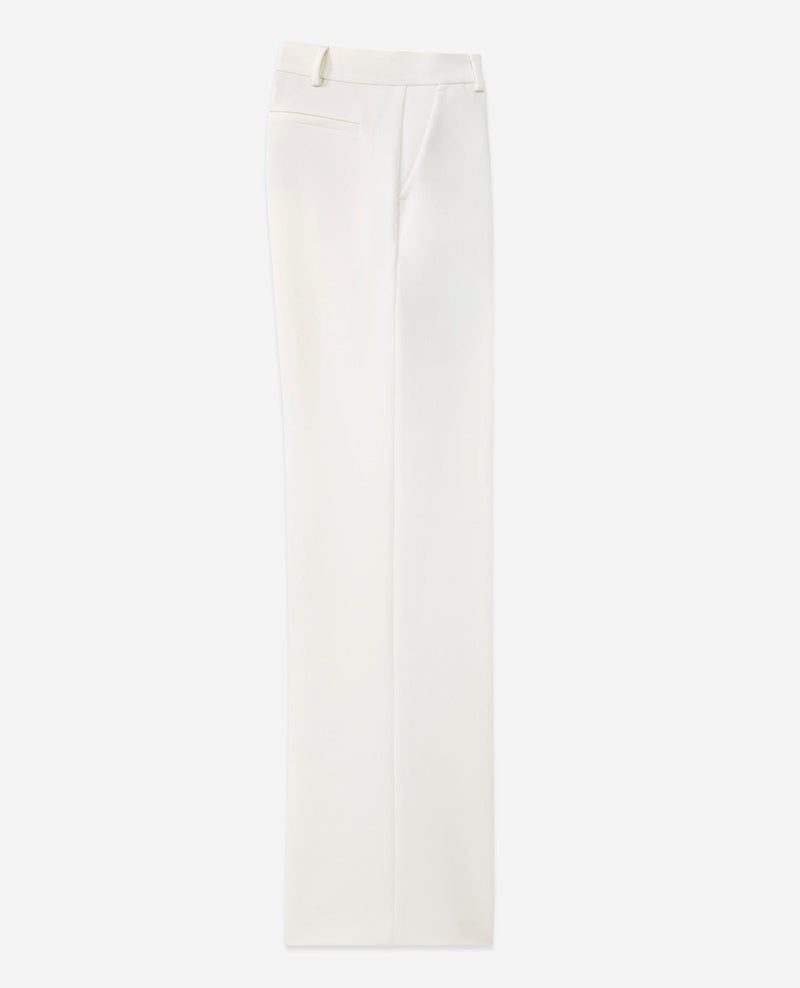 Pantalón recto de crepé crudo - Mujer