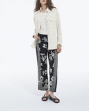 The Kooples - Pantalón Blanco Y Negro Con Estampado Pañuelo Fluido - Mujer