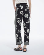 The Kooples - Pantalon Noir Et Blanc Motif Foulard Fluide - Femme